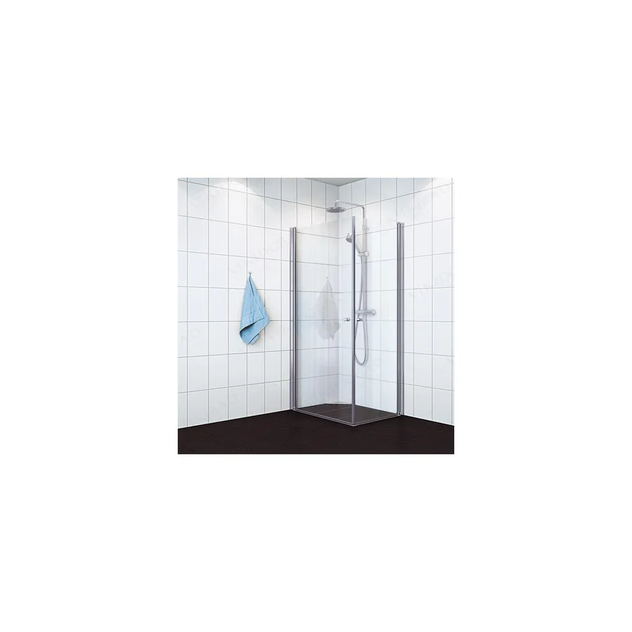 Dusjhjørne rett MATS 80x90 80x90x195cm sølv/klar