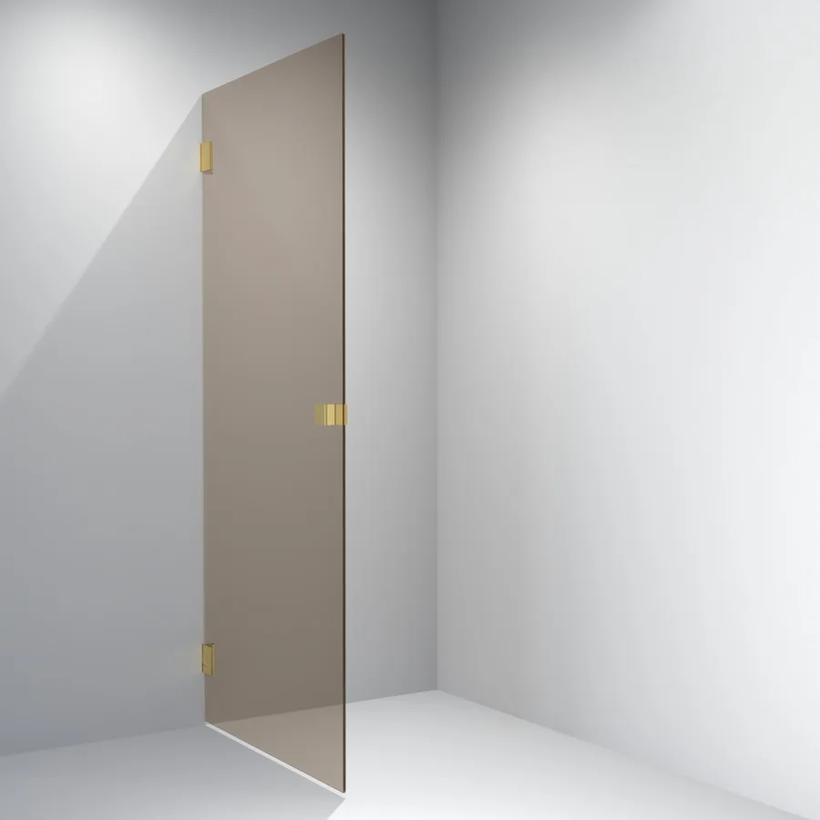 Dusjdør rett EMIL 90x200cm bronse glass 8mm