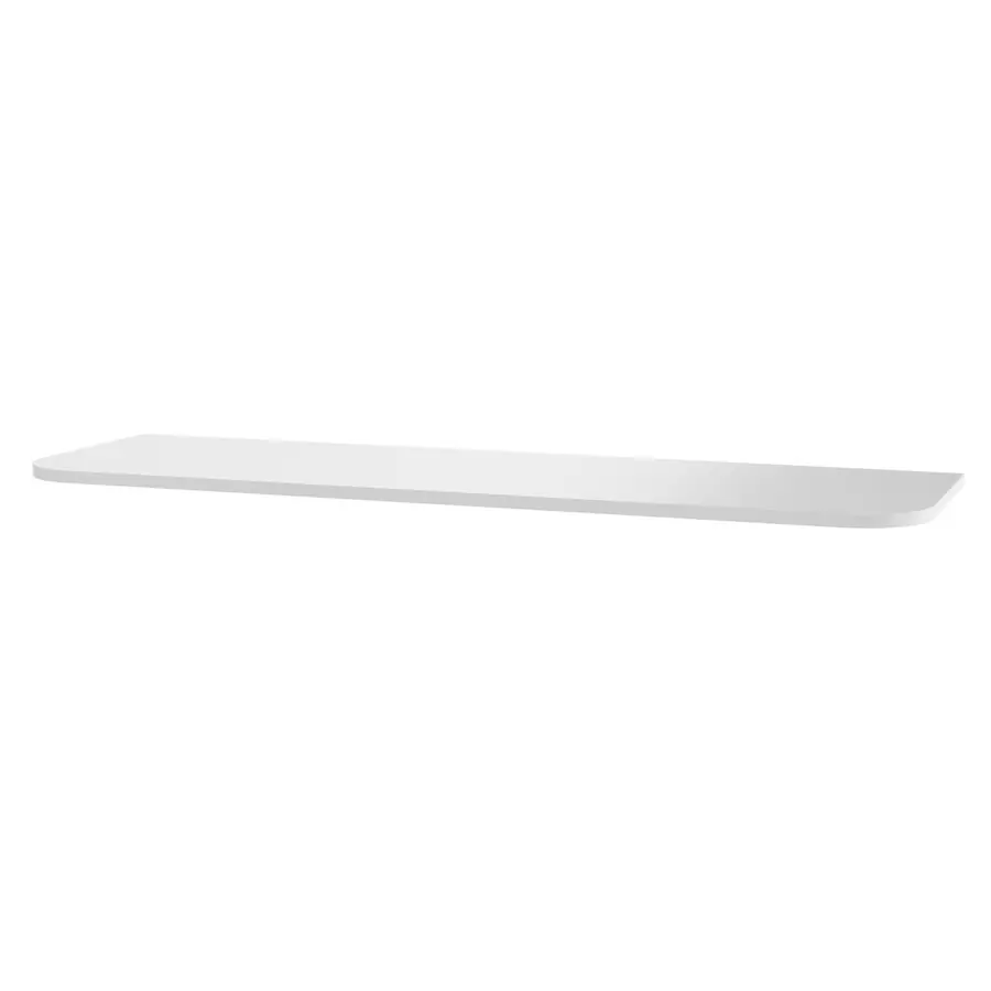 Benkeplate solid surface avrundet 150